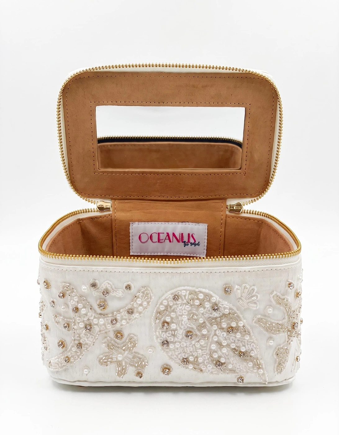 Selene White Tiny Vanity Embroidered Bag