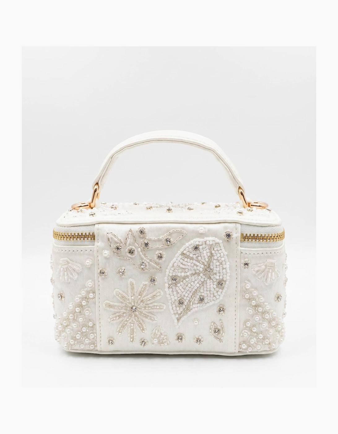 Selene White Tiny Vanity Embroidered Bag