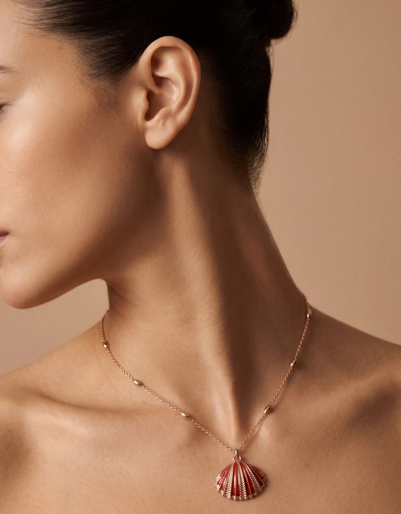 The Crimson Shell Necklace