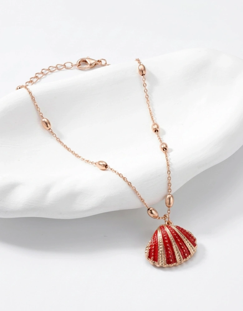 The Crimson Shell Necklace