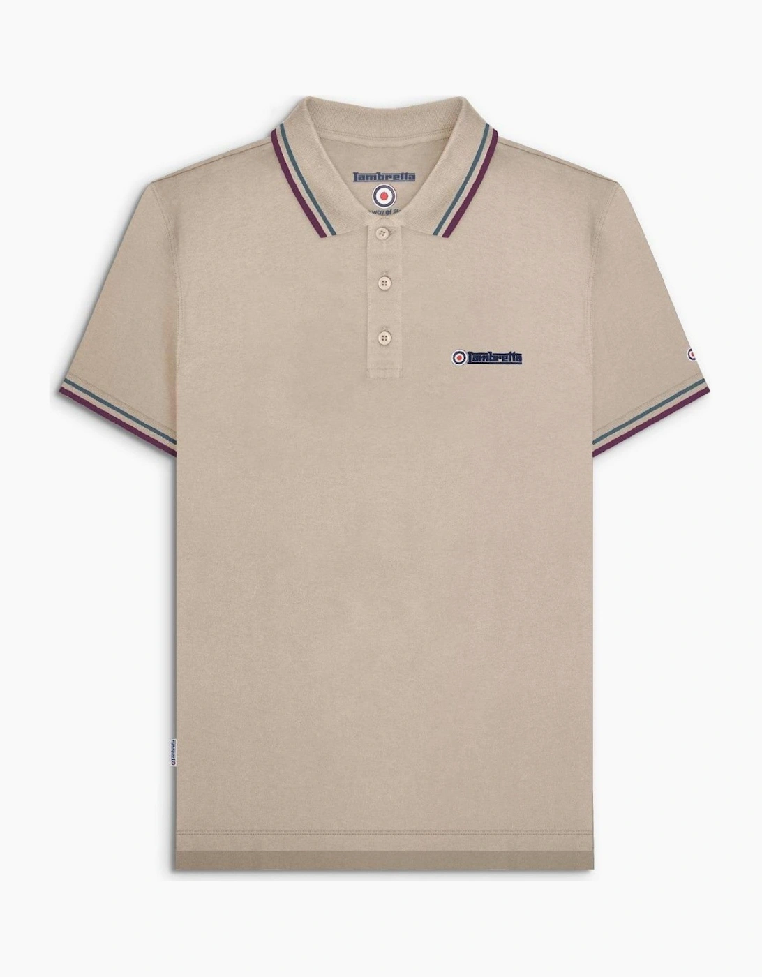 Lambretta Mens Twin Tipped Retro Polo Shirt