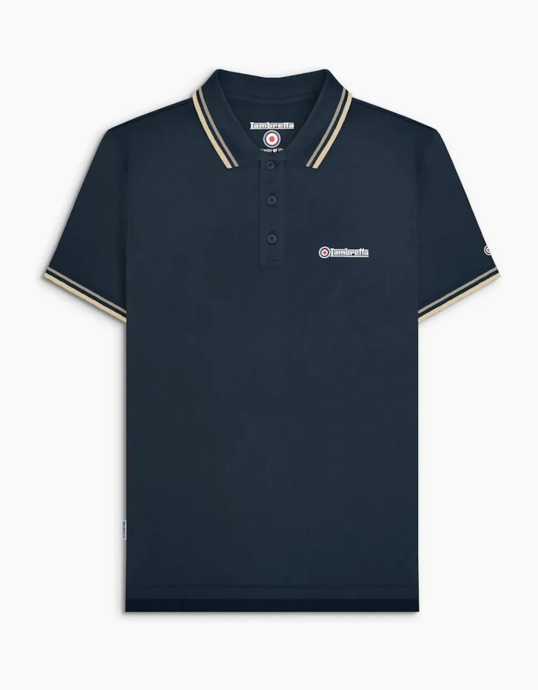 Lambretta Mens Twin Tipped Retro Polo Shirt