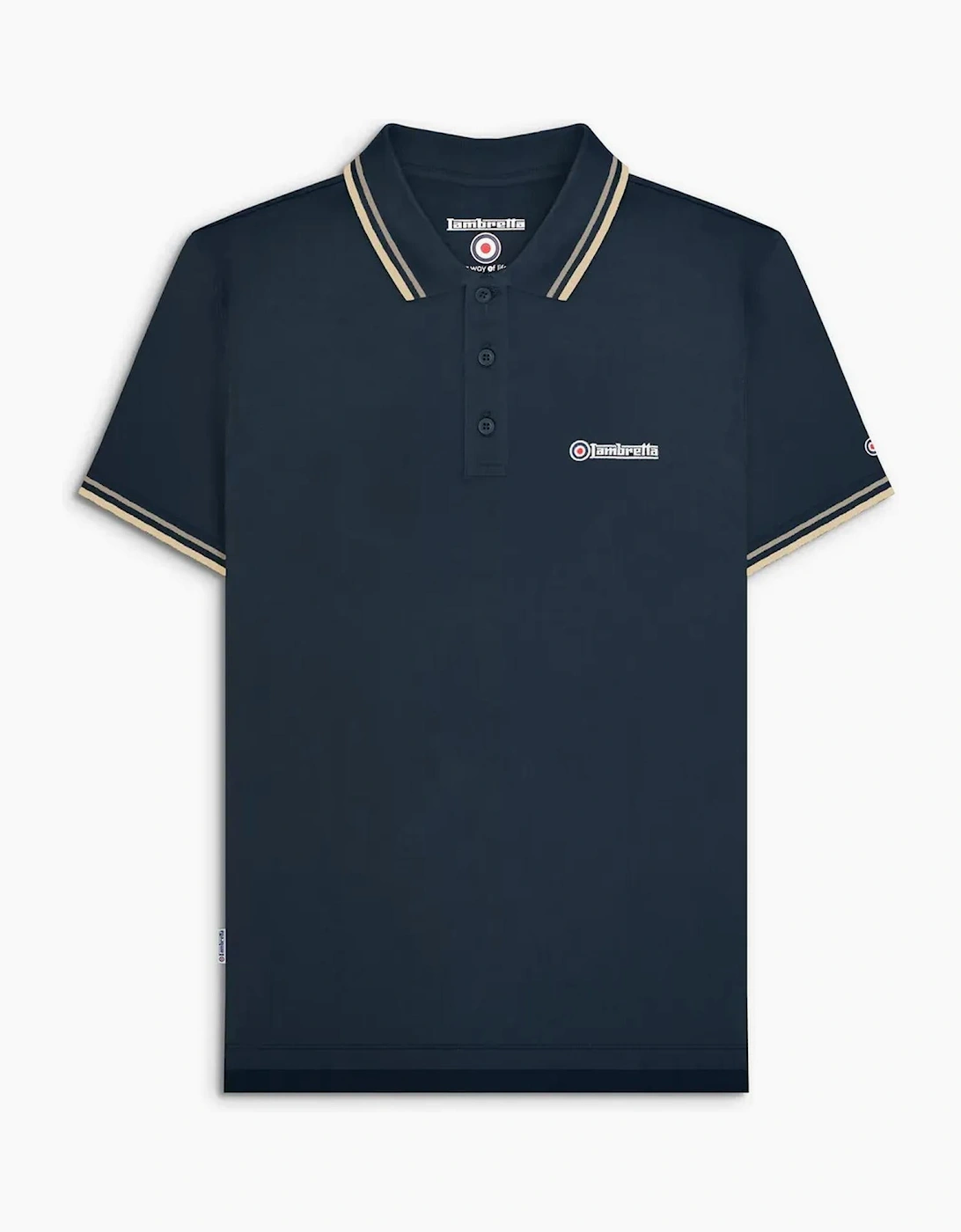 Lambretta Mens Twin Tipped Retro Polo Shirt