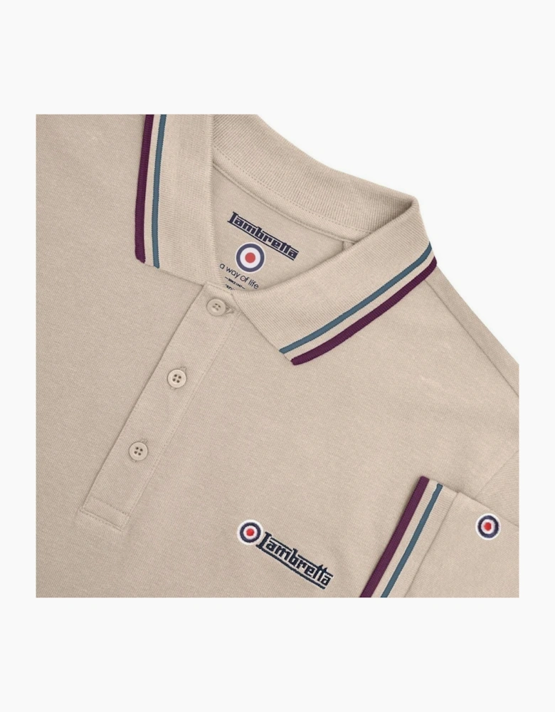 Lambretta Mens Twin Tipped Retro Polo Shirt