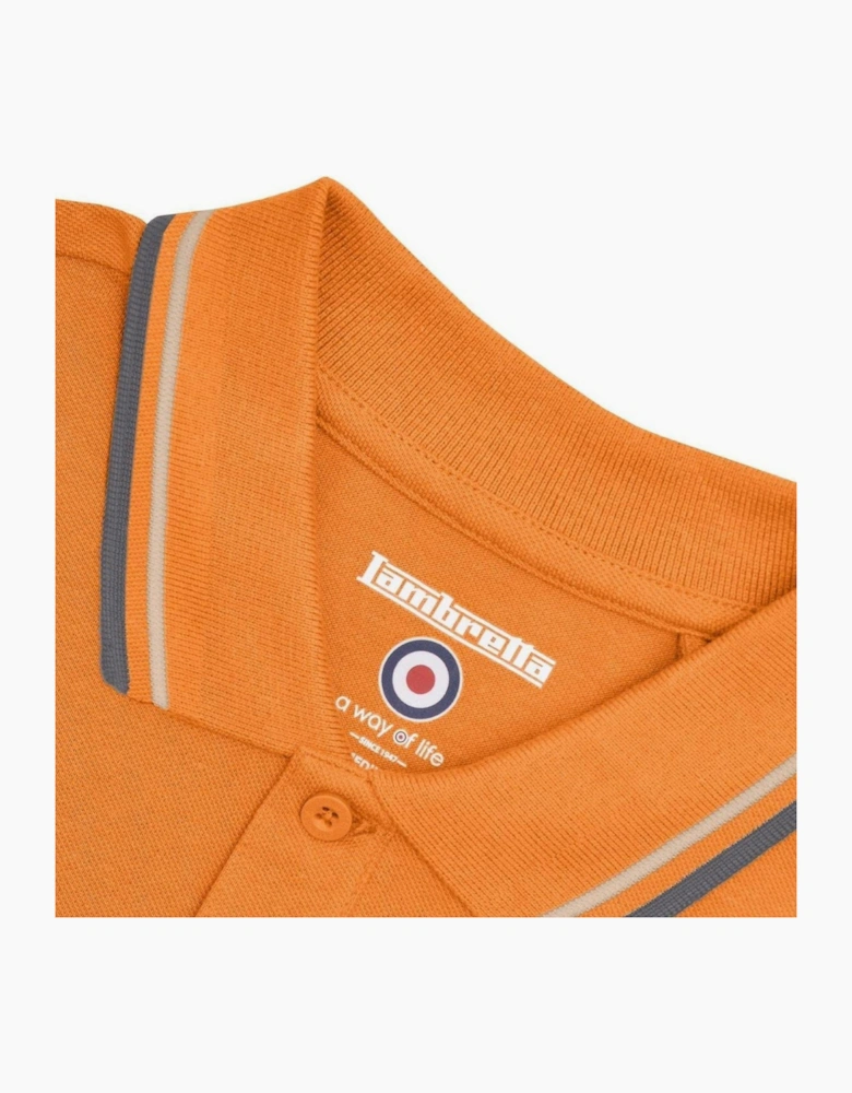 Lambretta Mens Twin Tipped Retro Polo Shirt