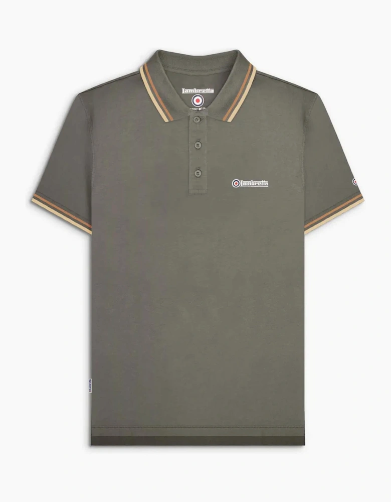 Lambretta Mens Twin Tipped Retro Polo Shirt