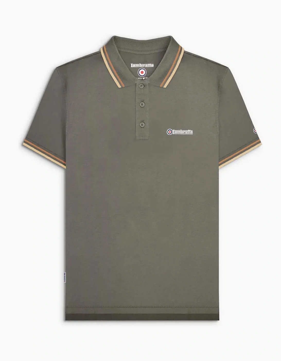 Lambretta Mens Twin Tipped Retro Polo Shirt