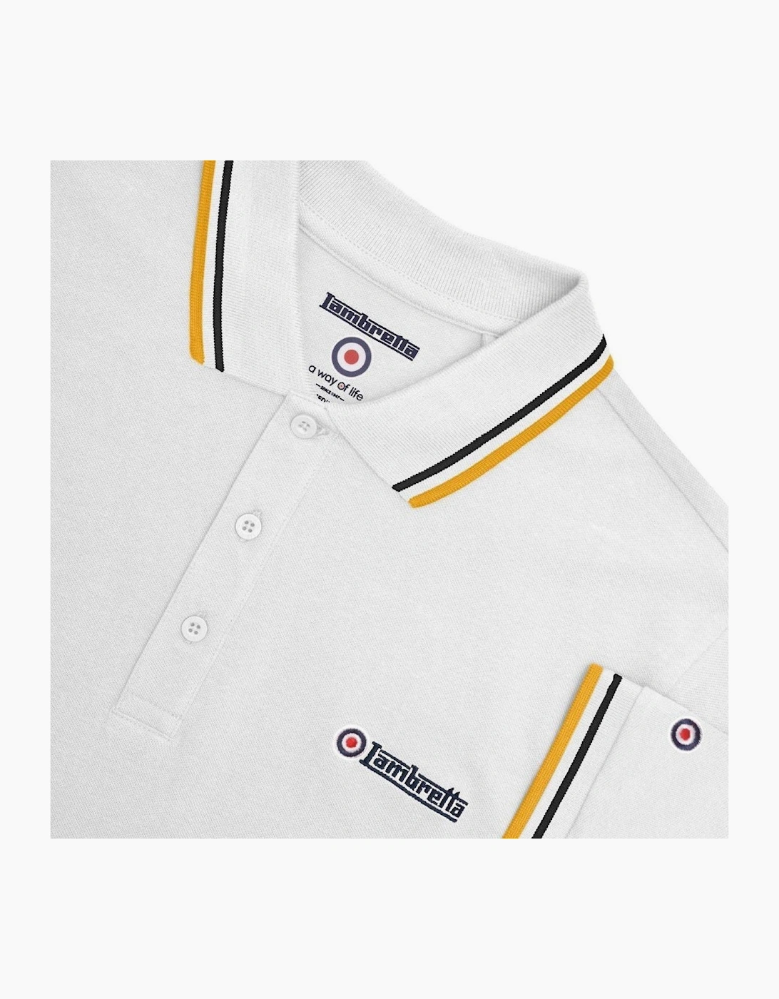 Lambretta Mens Twin Tipped Retro Polo Shirt