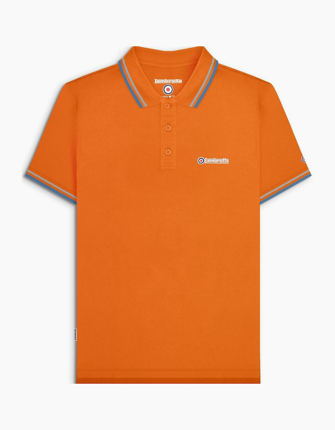 Lambretta Mens Twin Tipped Retro Polo Shirt