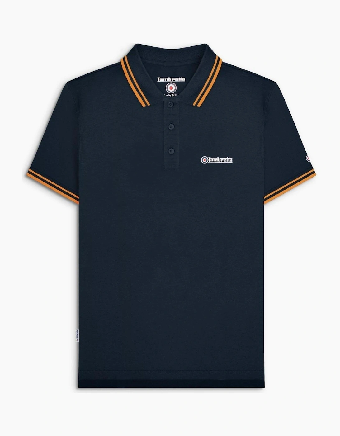 Lambretta Mens Twin Tipped Retro Polo Shirt
