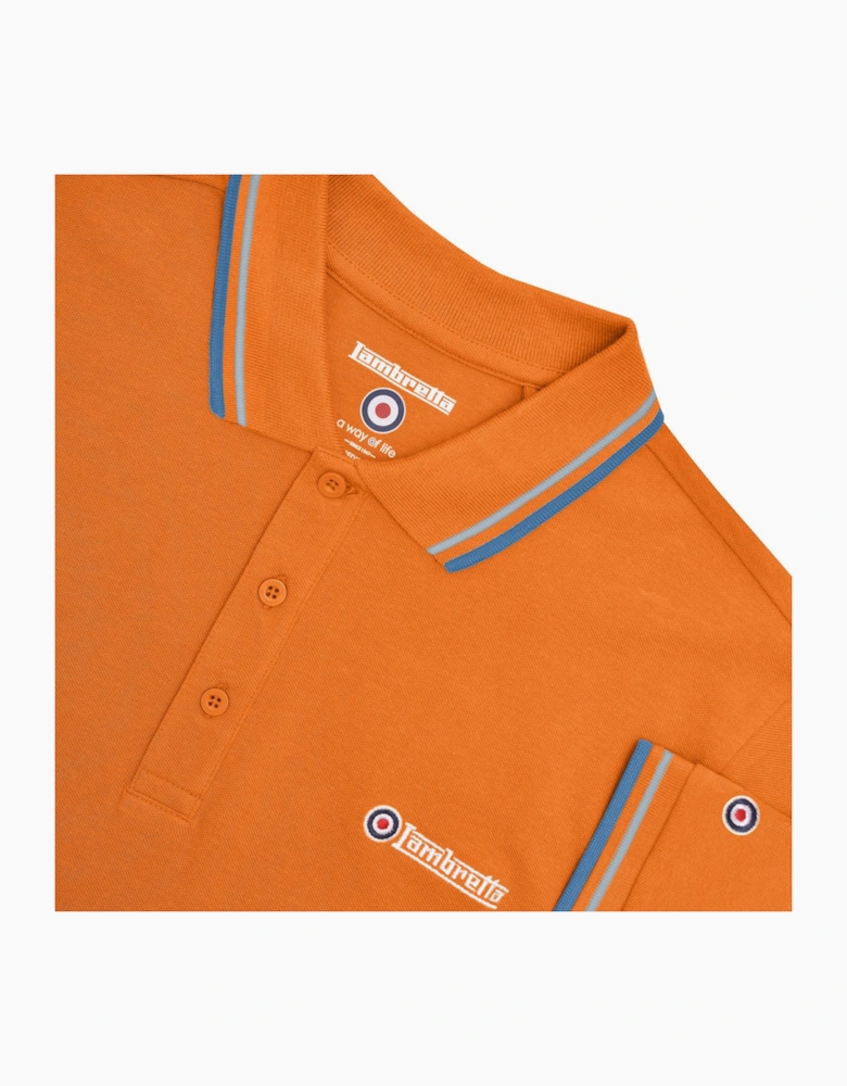 Lambretta Mens Twin Tipped Retro Polo Shirt