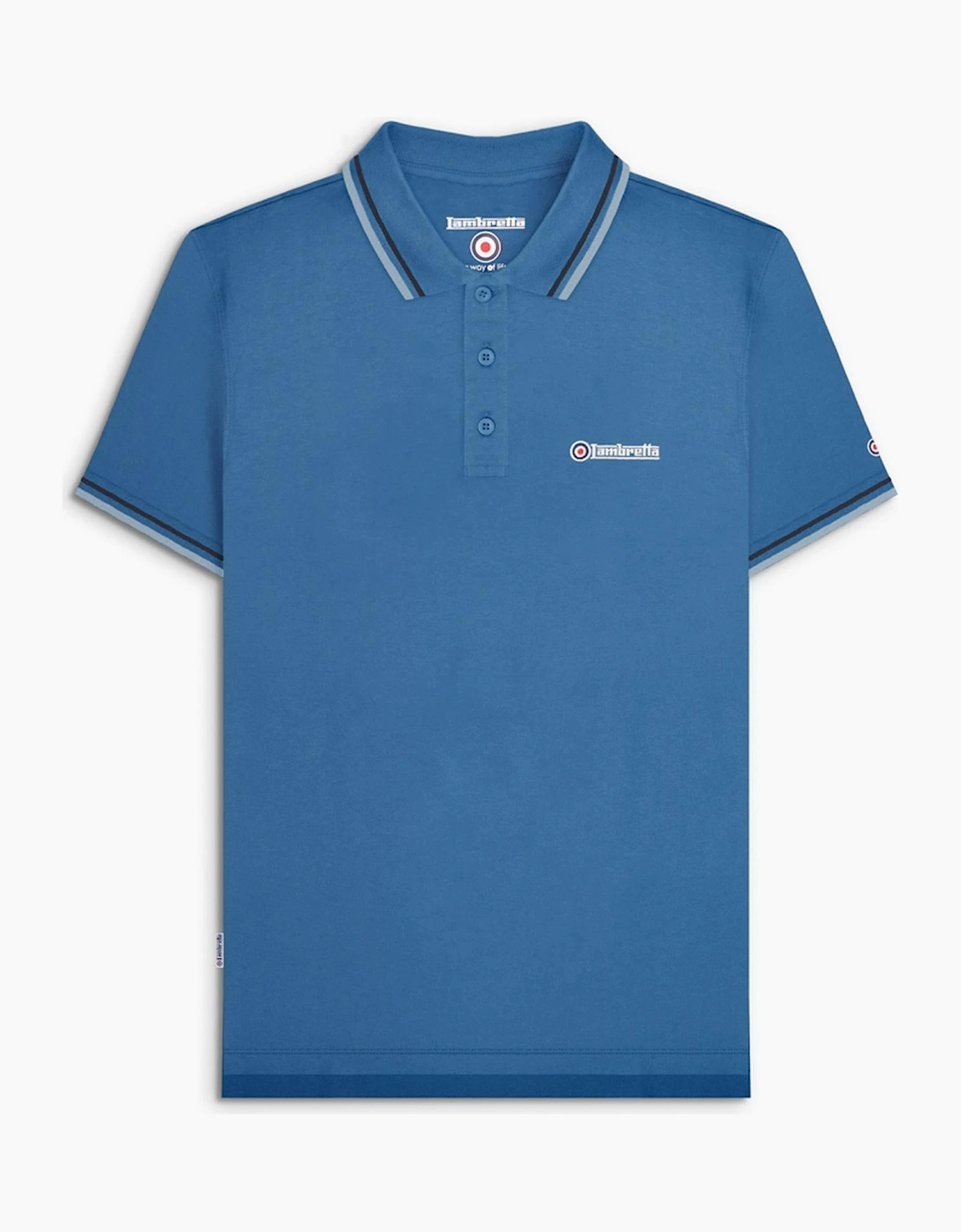 Lambretta Mens Twin Tipped Retro Polo Shirt