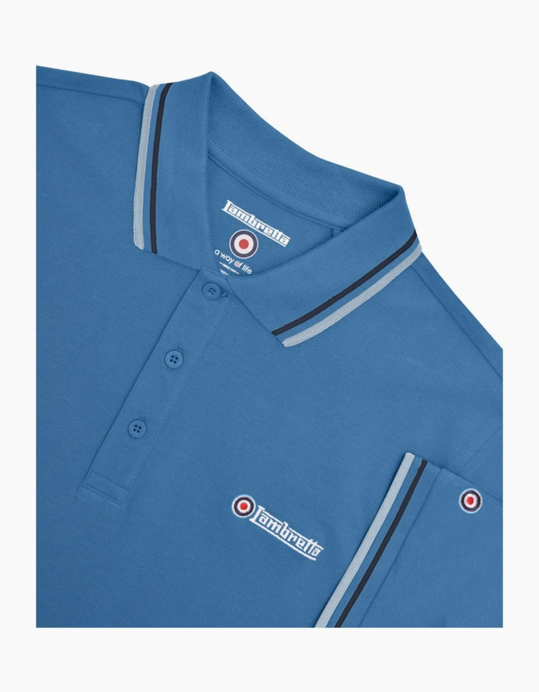 Lambretta Mens Twin Tipped Retro Polo Shirt