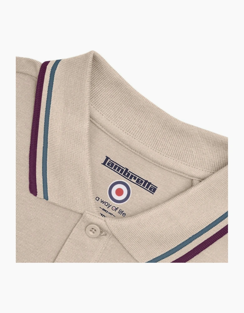 Lambretta Mens Twin Tipped Retro Polo Shirt