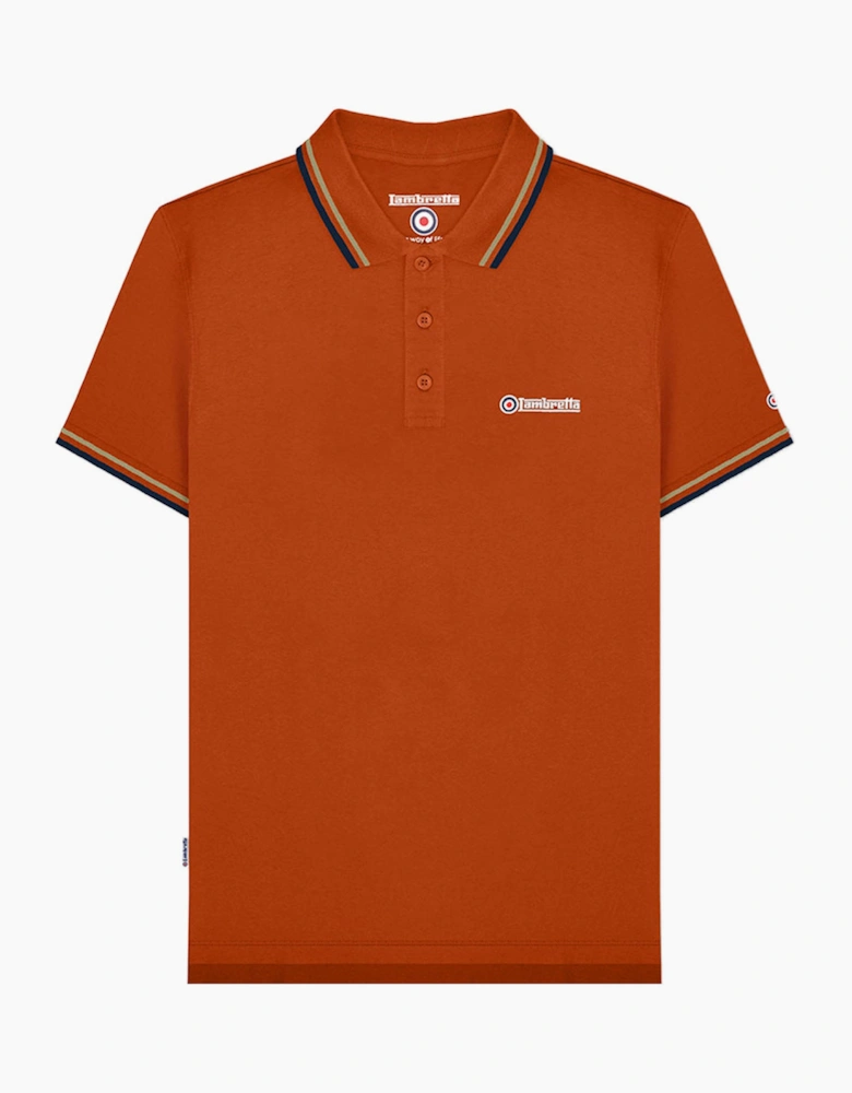 Lambretta Mens Twin Tipped Retro Polo Shirt