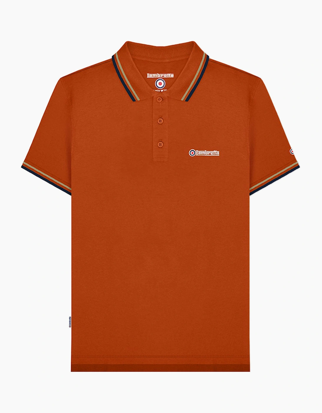Lambretta Mens Twin Tipped Retro Polo Shirt