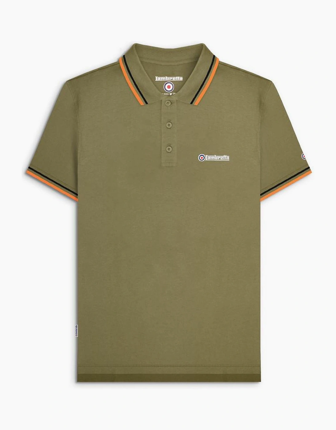 Lambretta Mens Twin Tipped Retro Polo Shirt