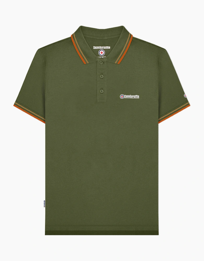 Lambretta Mens Twin Tipped Retro Polo Shirt