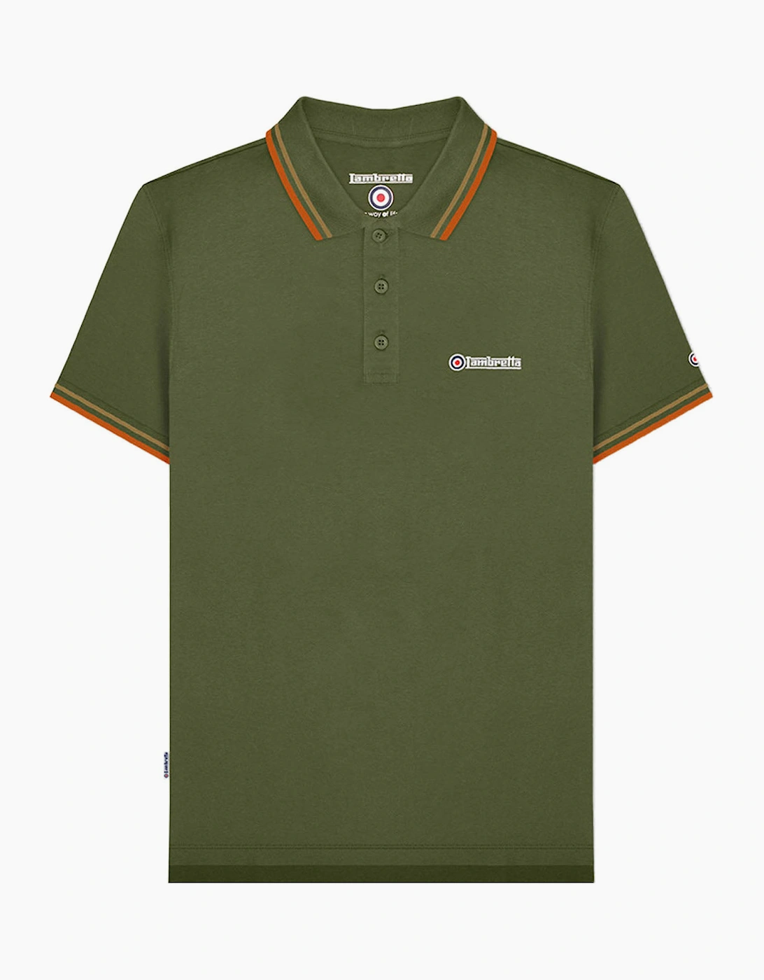 Lambretta Mens Twin Tipped Retro Polo Shirt