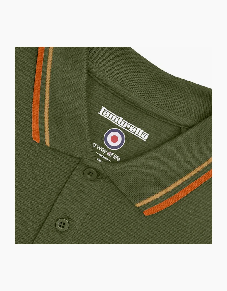 Lambretta Mens Twin Tipped Retro Polo Shirt