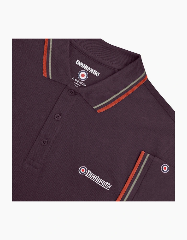 Lambretta Mens Twin Tipped Retro Polo Shirt