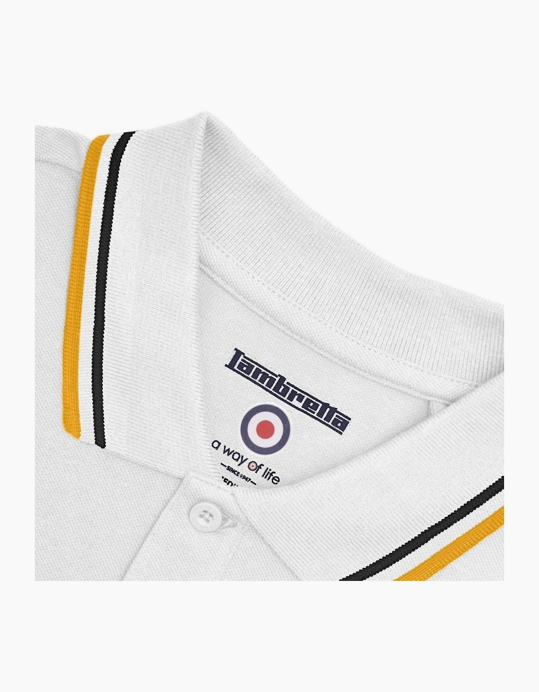 Lambretta Mens Twin Tipped Retro Polo Shirt