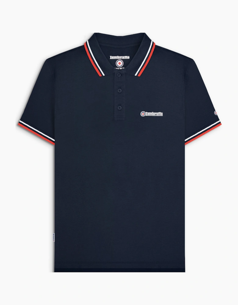 Lambretta Mens Twin Tipped Retro Polo Shirt