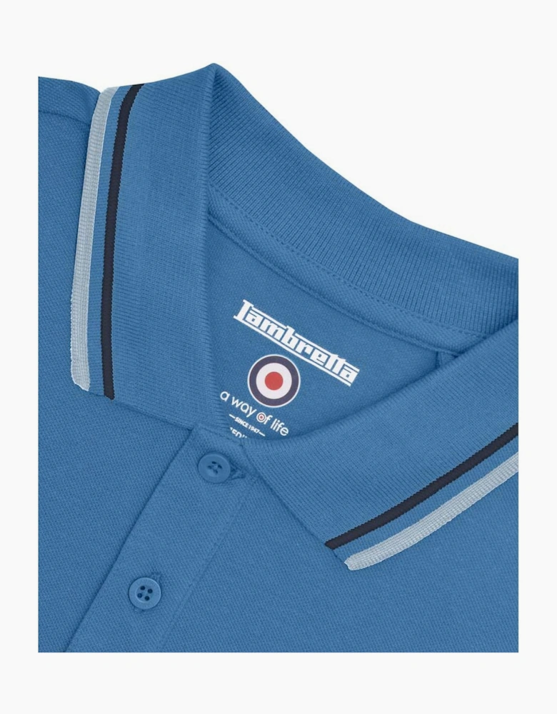 Lambretta Mens Twin Tipped Retro Polo Shirt