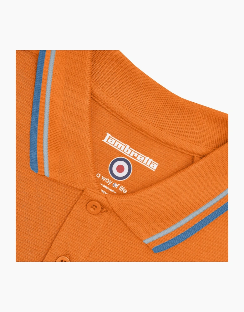 Lambretta Mens Twin Tipped Retro Polo Shirt