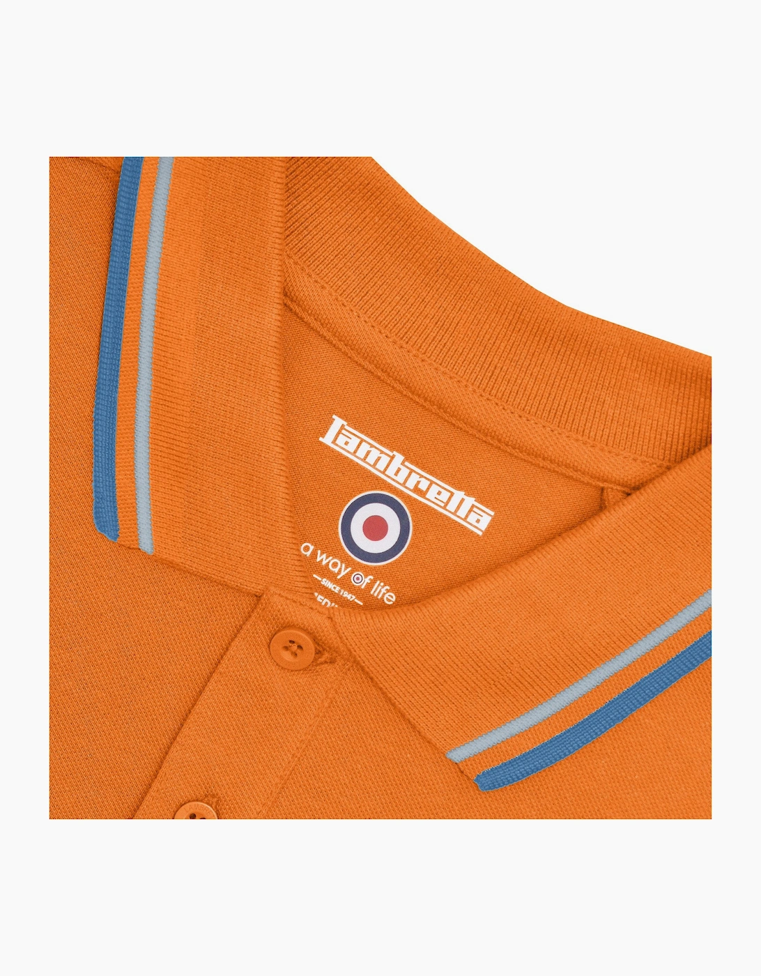 Lambretta Mens Twin Tipped Retro Polo Shirt