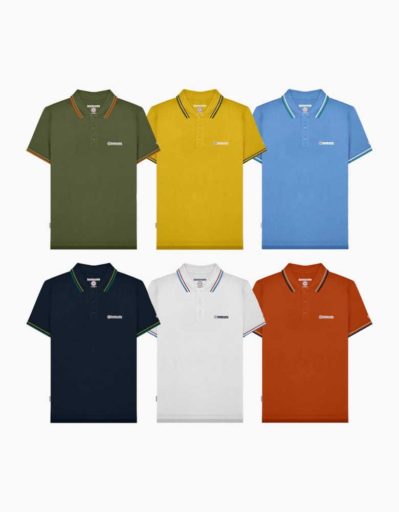 Lambretta Mens Twin Tipped Retro Polo Shirt