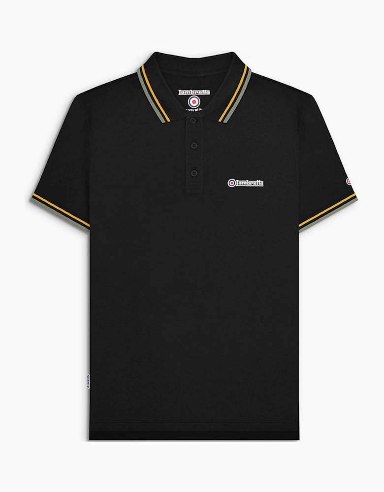 Lambretta Mens Twin Tipped Retro Polo Shirt