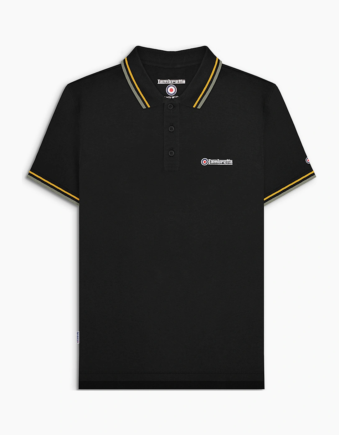 Lambretta Mens Twin Tipped Retro Polo Shirt