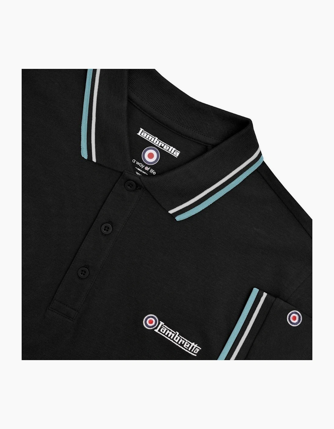 Lambretta Mens Twin Tipped Retro Polo Shirt
