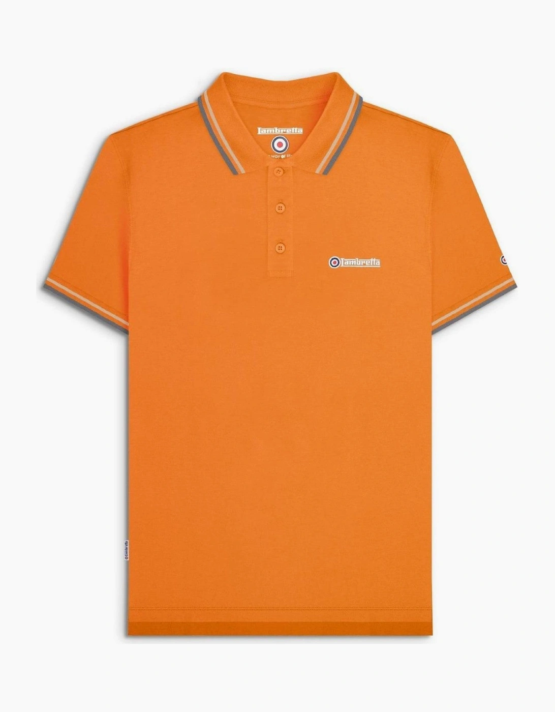 Lambretta Mens Twin Tipped Retro Polo Shirt
