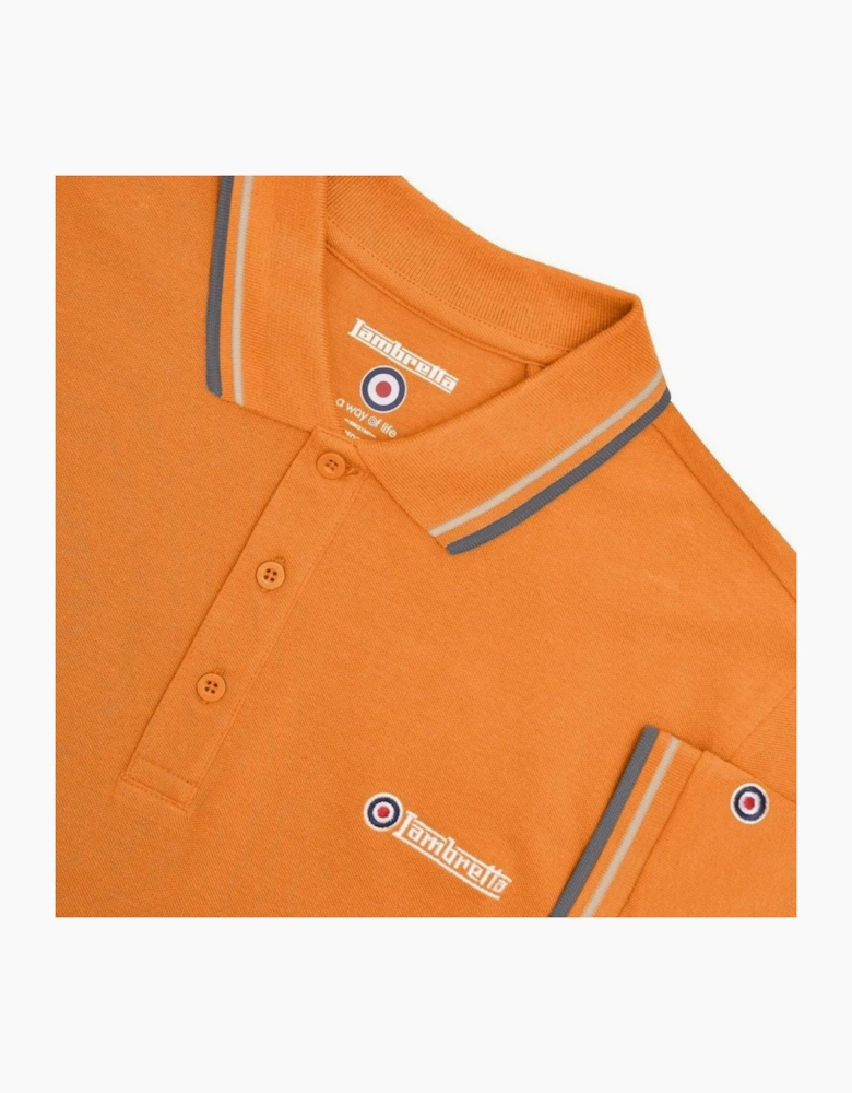 Lambretta Mens Twin Tipped Retro Polo Shirt