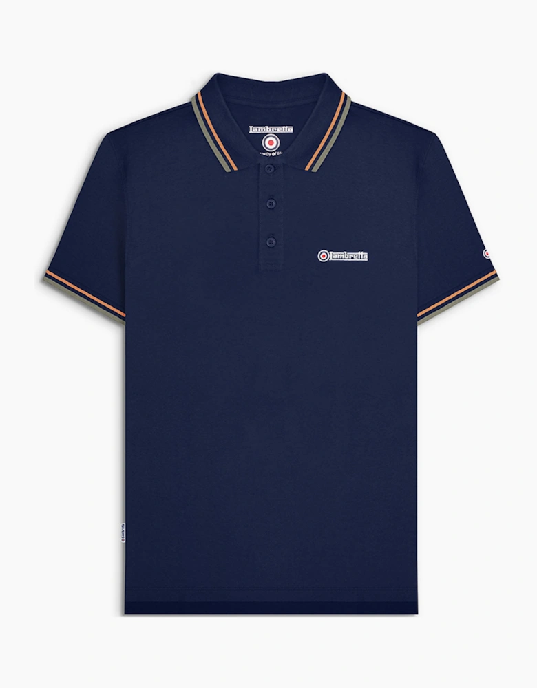 Lambretta Mens Twin Tipped Retro Polo Shirt