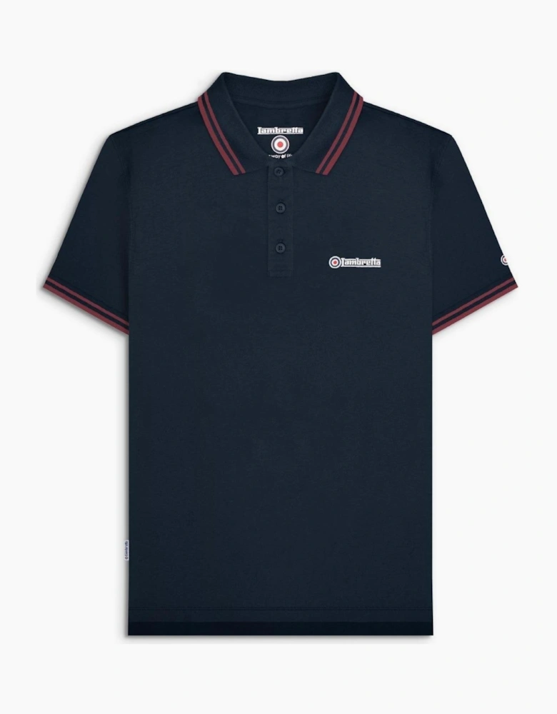 Lambretta Mens Twin Tipped Retro Polo Shirt