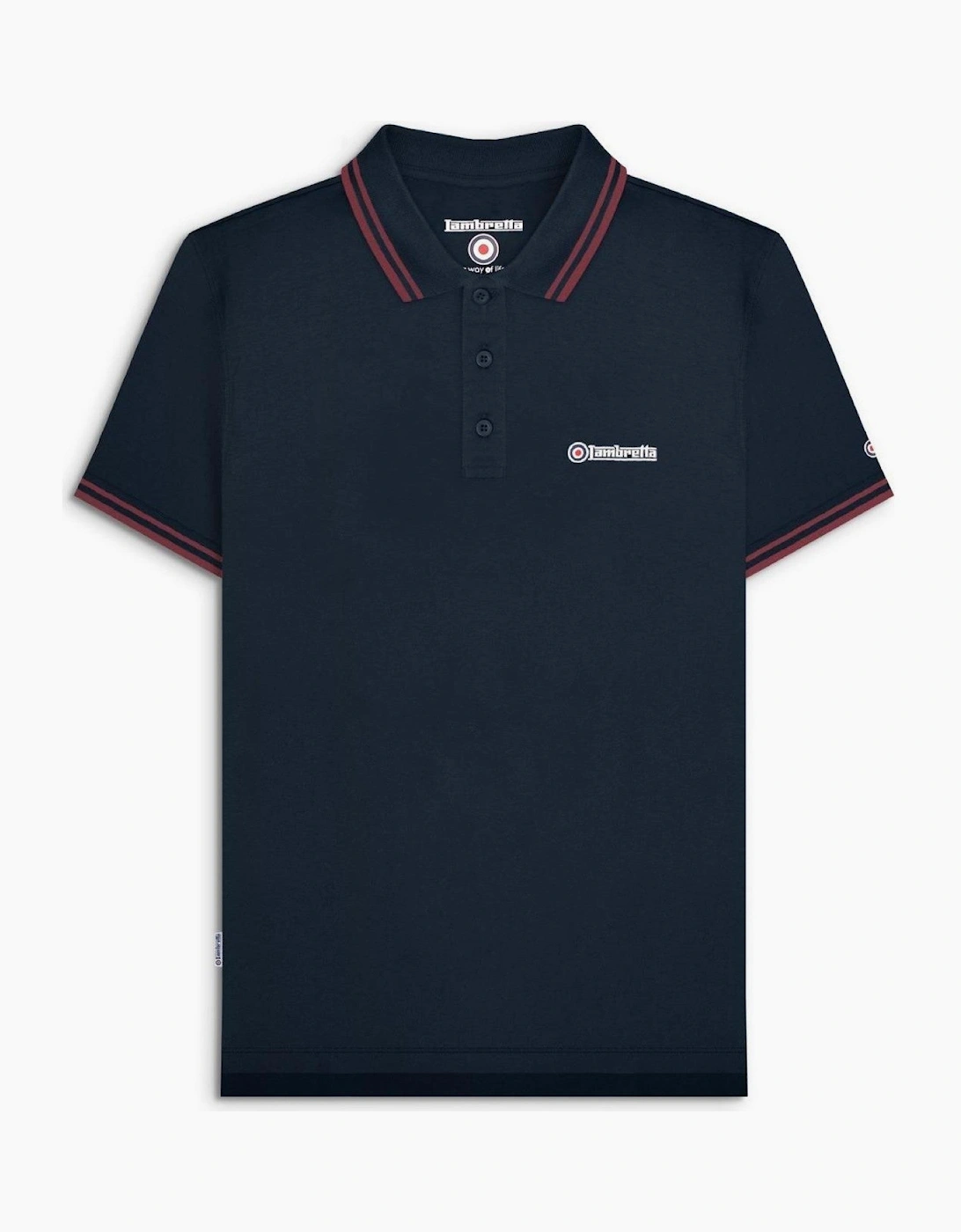 Lambretta Mens Twin Tipped Retro Polo Shirt