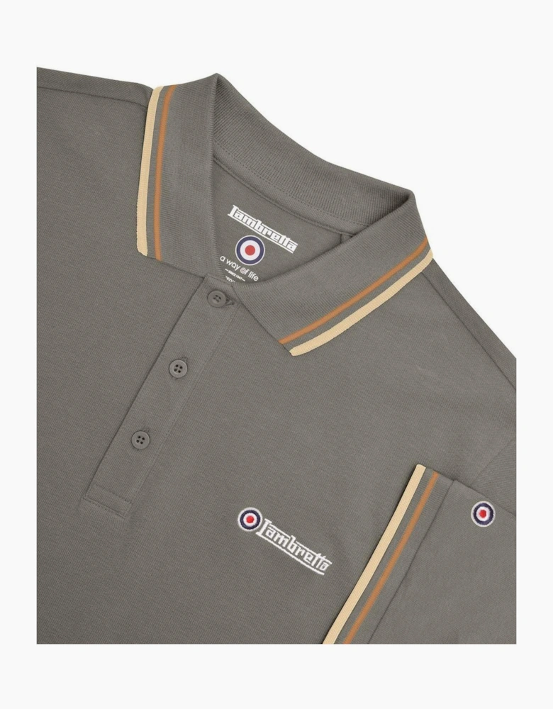 Lambretta Mens Twin Tipped Retro Polo Shirt