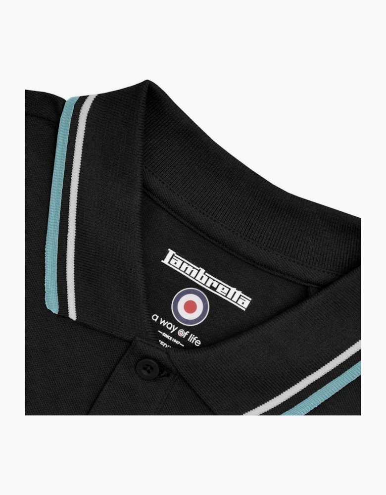 Lambretta Mens Twin Tipped Retro Polo Shirt