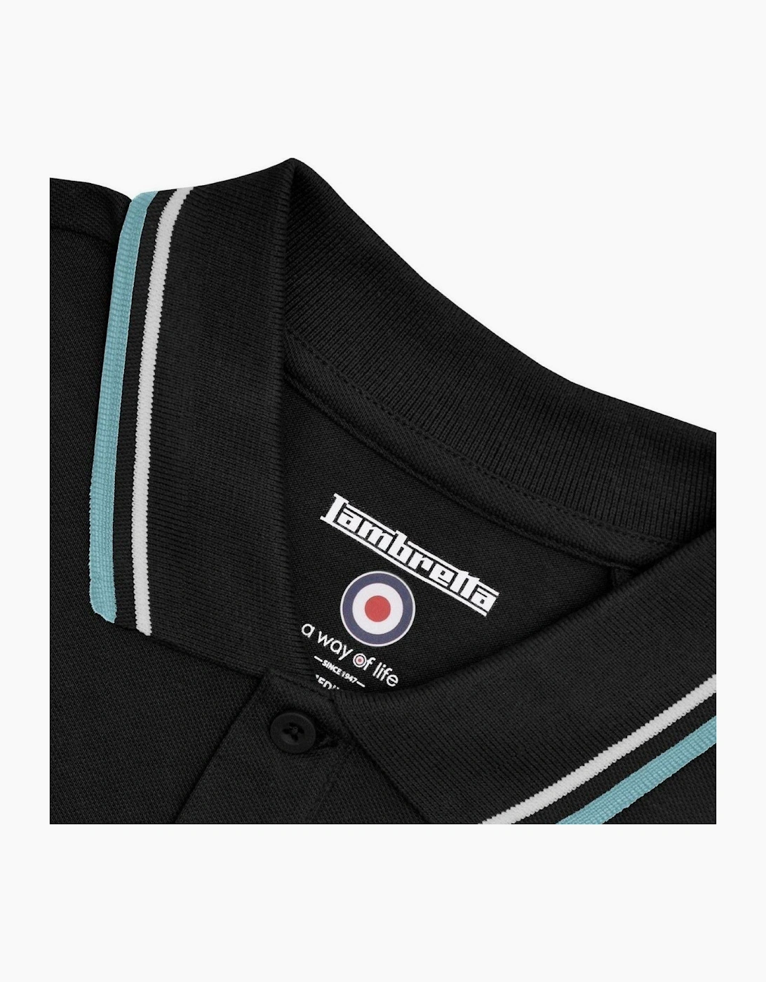 Lambretta Mens Twin Tipped Retro Polo Shirt