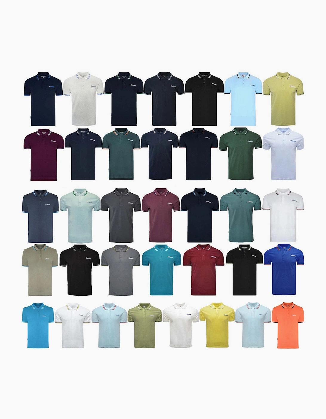 Lambretta Mens Twin Tipped Retro Polo Shirt