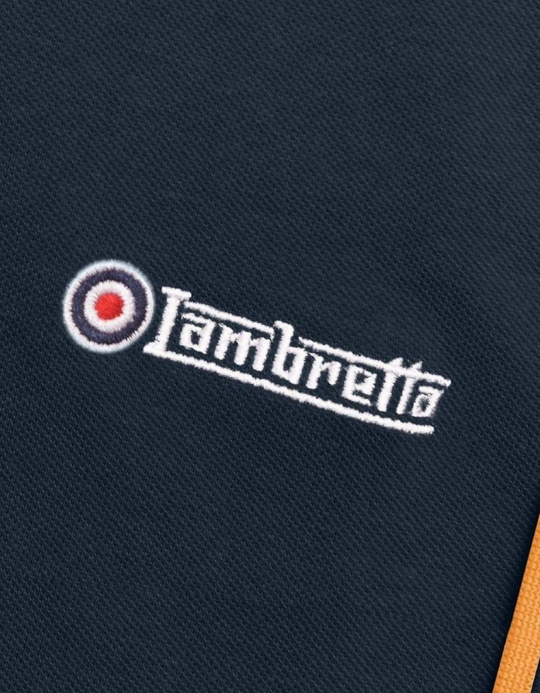 Lambretta Mens Twin Tipped Retro Polo Shirt
