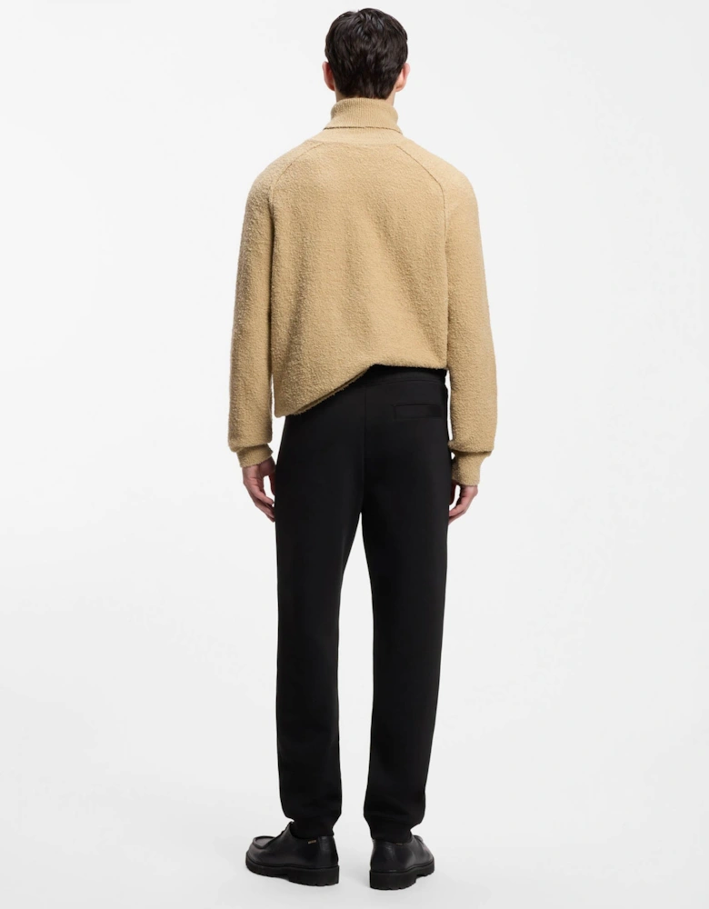 HUGO Dimacs Mens Cotton-blend tracksuit bottoms with stacked logo - Black 002