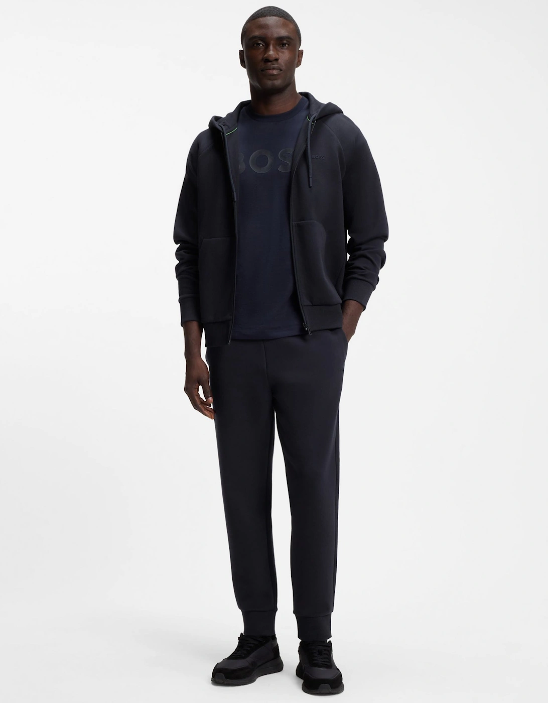 BOSS Green Saggy Mens Zip Hoodie - Dark Blue 402
