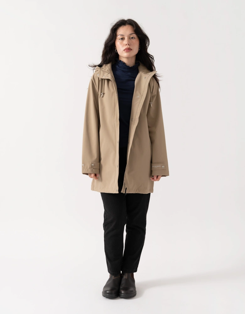 Ilse Jacobsen Gentle Rain Womens Raglan Raincoat - Greige 105