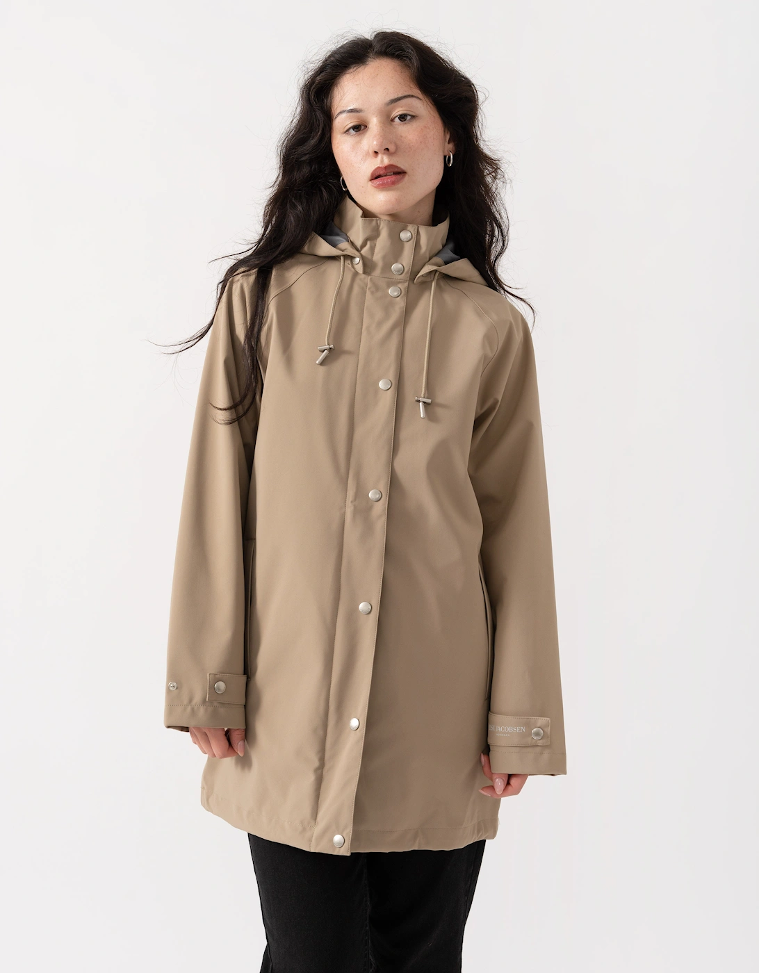 Ilse Jacobsen Gentle Rain Womens Raglan Raincoat - Greige 105