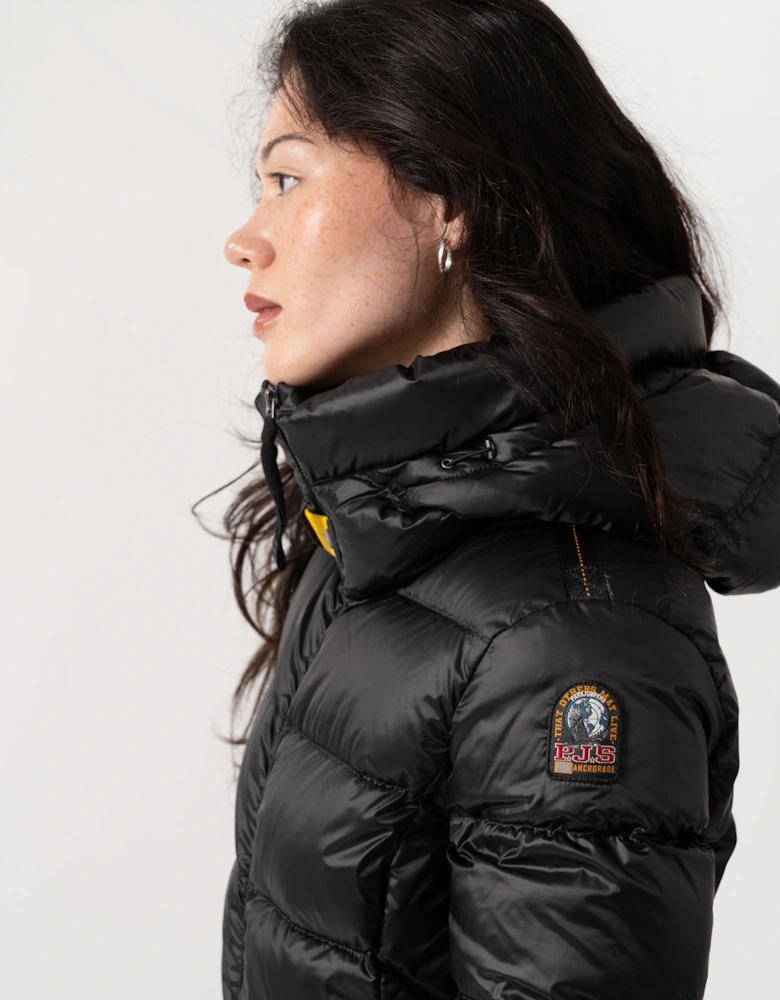 Parajumpers Leah Womens Hooded Down Coat - Black 541