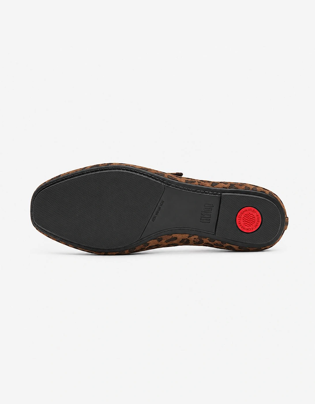 FitFlop DELICATO SUEDE LEOPARD Womens Mary Jane Tan/Black